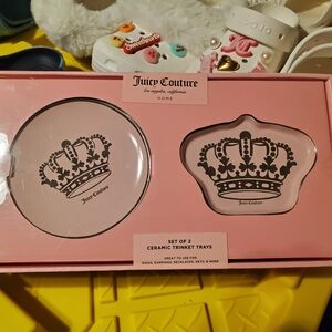 Juicy Couture Pink Crown Ceramic Trays